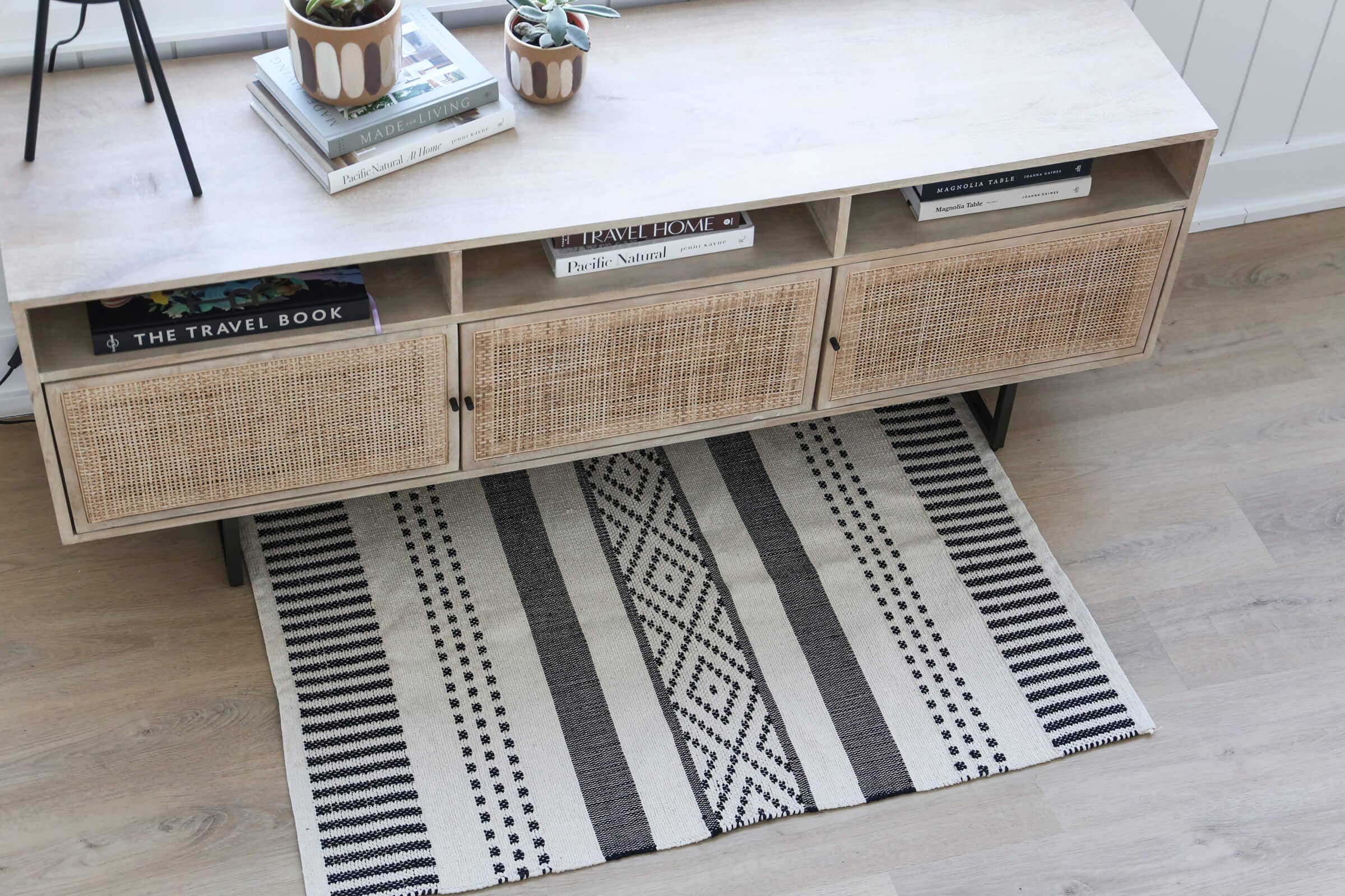 Black and White Cotton Rug