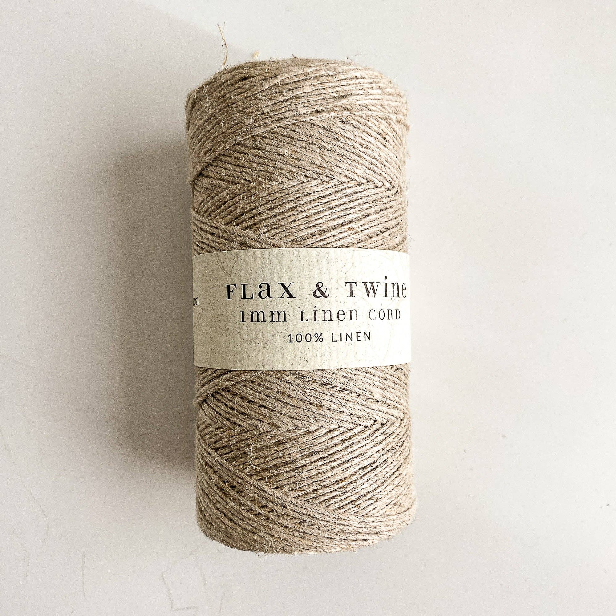 Flax & Twine Linen Cord – Premium Natural 3-Ply Twisted Cord for Crafting & DIY Projects