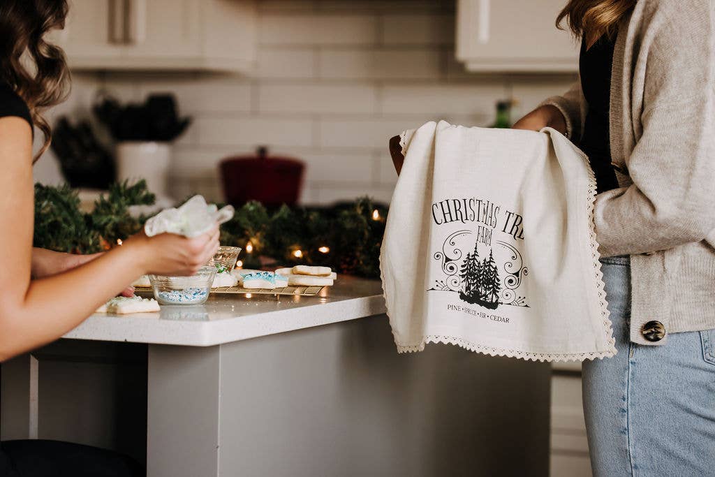 Christmas Tree Farm Tea Towel