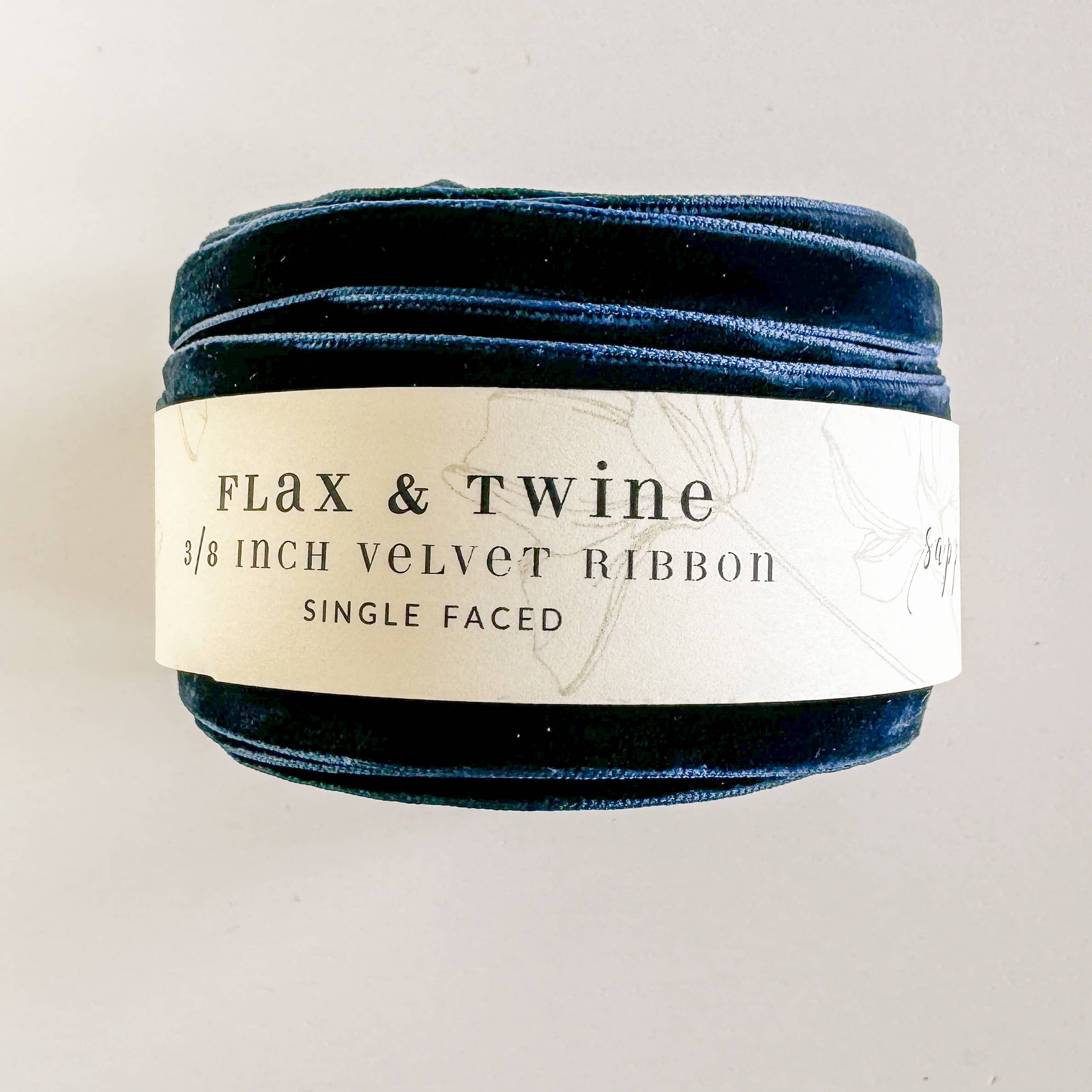 Flax & Twine 3/8" Velvet Ribbon – Elegant Neutral Velvet Ribbon for Gifts & Crafts