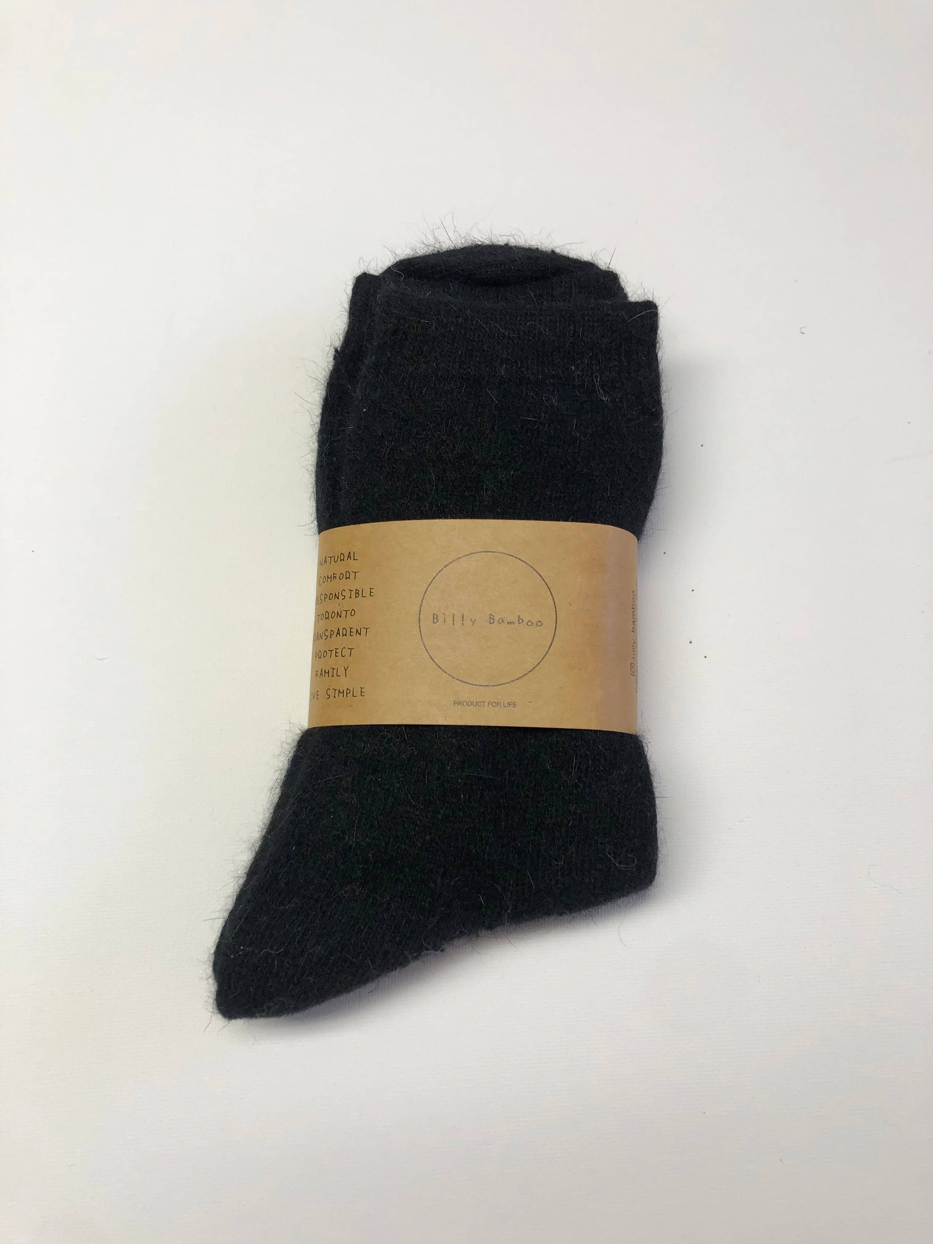 Fluffy Angora Socks - Neutral – Cozy Wool Blend for Cold Weather Comfort