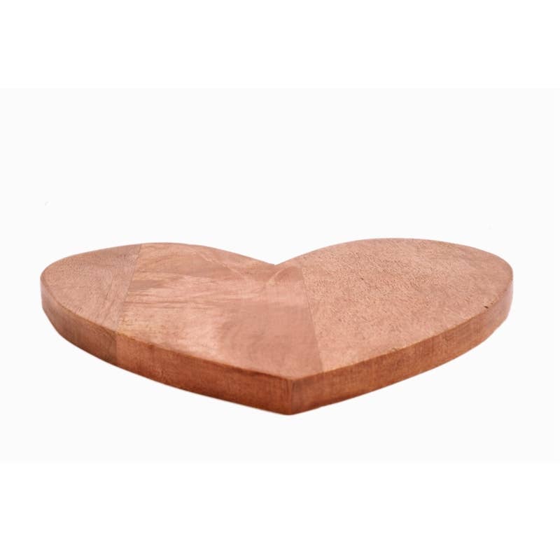 Heart-Shaped Mango Wood Cutting Board – Elegant and Durable Kitchen Essential by Rosha Living Inc