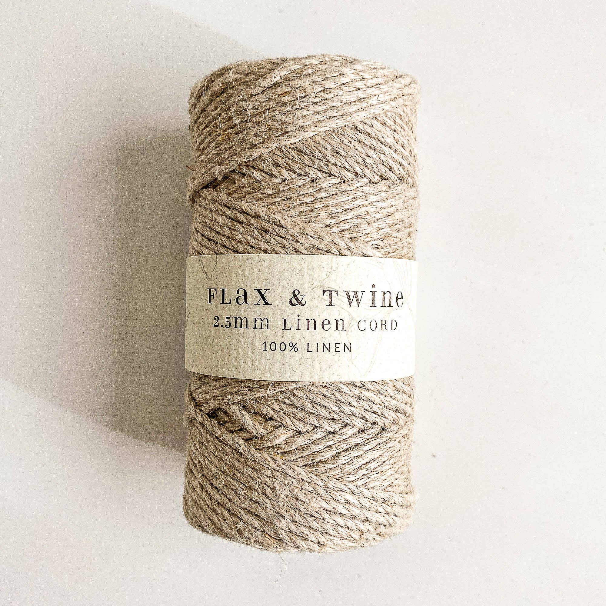 Flax & Twine Linen Cord – Premium Natural 3-Ply Twisted Cord for Crafting & DIY Projects