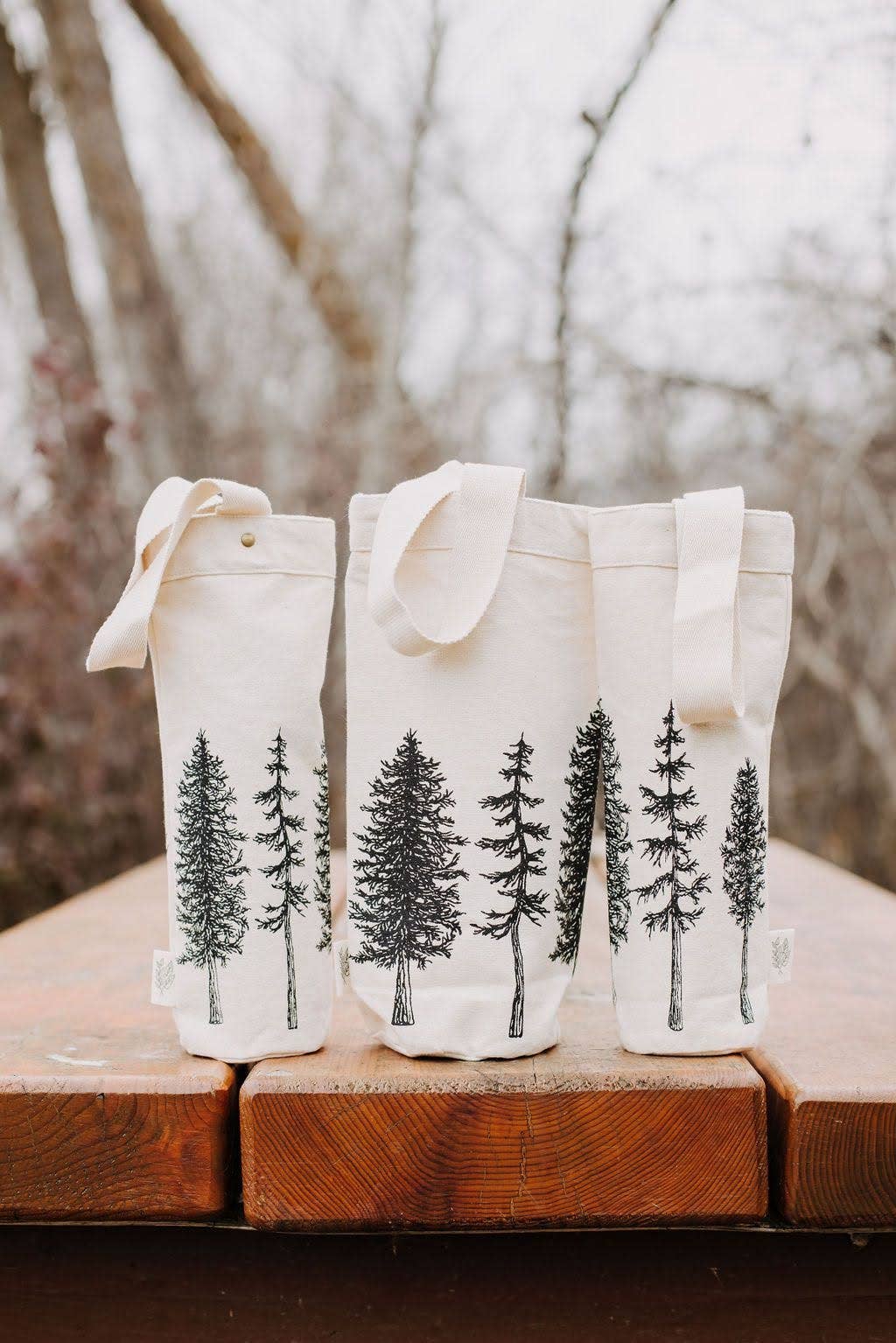 Wine Tote / Trees / Gift Bag