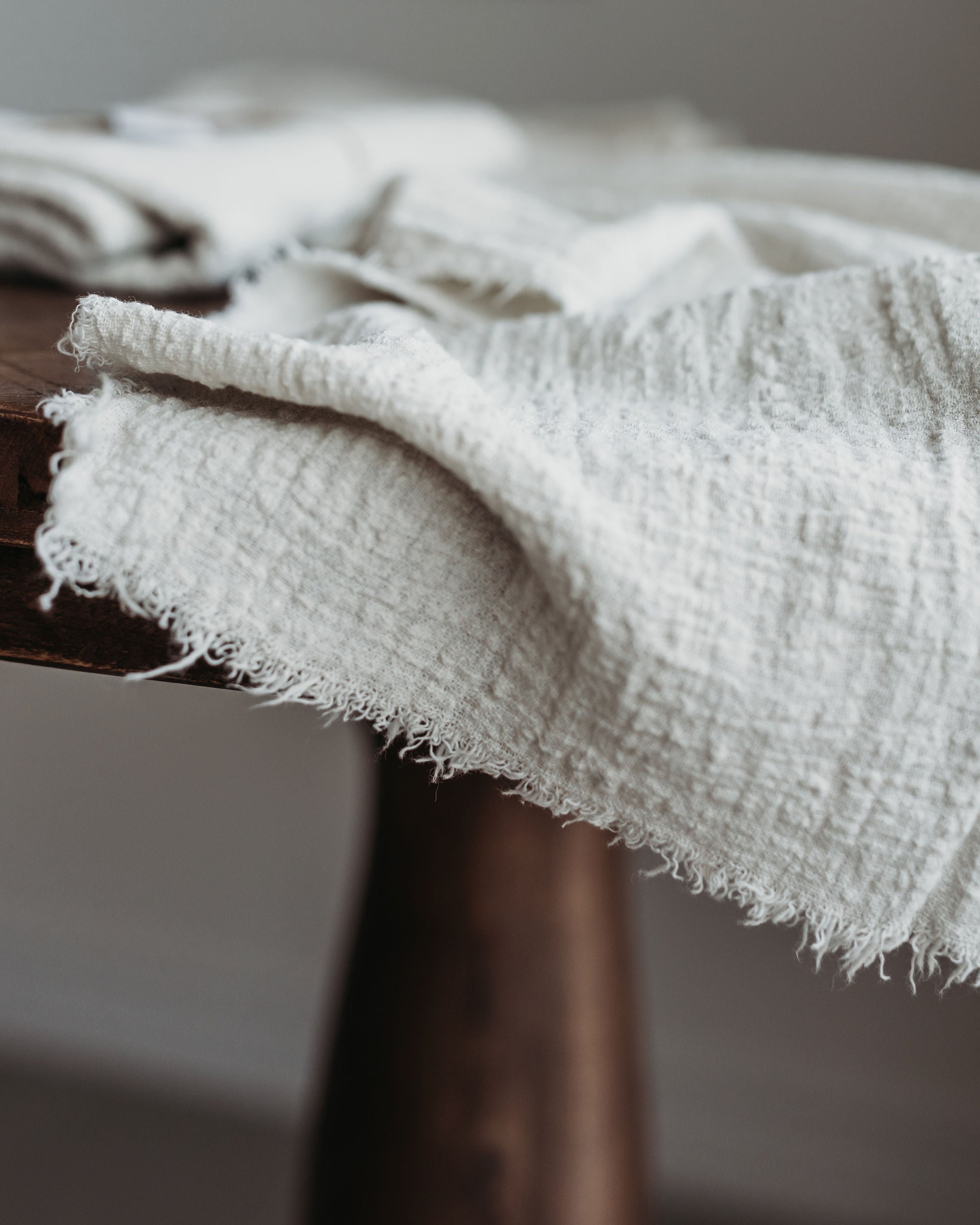 Close up shot of the Bluum Maison Cloth Table Runner