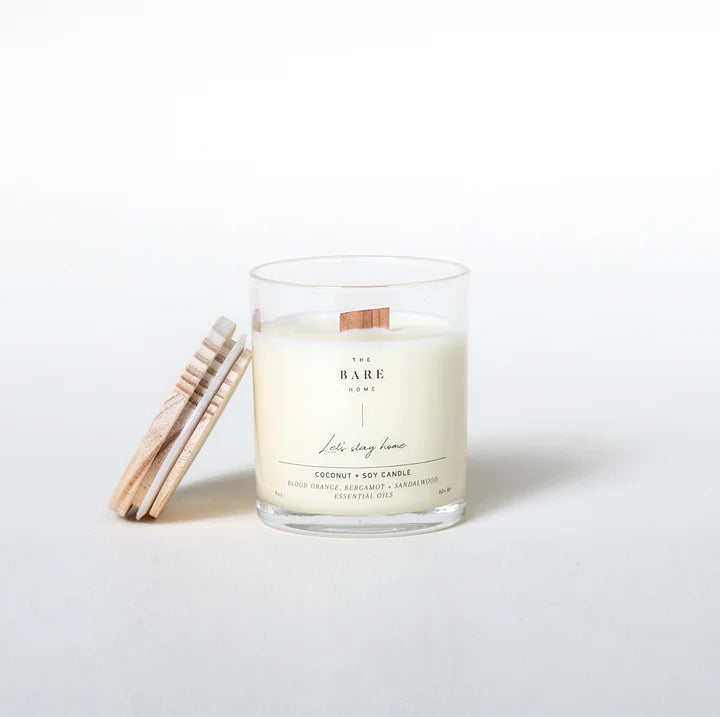 Let’s Stay Home Candle - Blood Orange, Bergamot & Sandalwood | The Bare Home