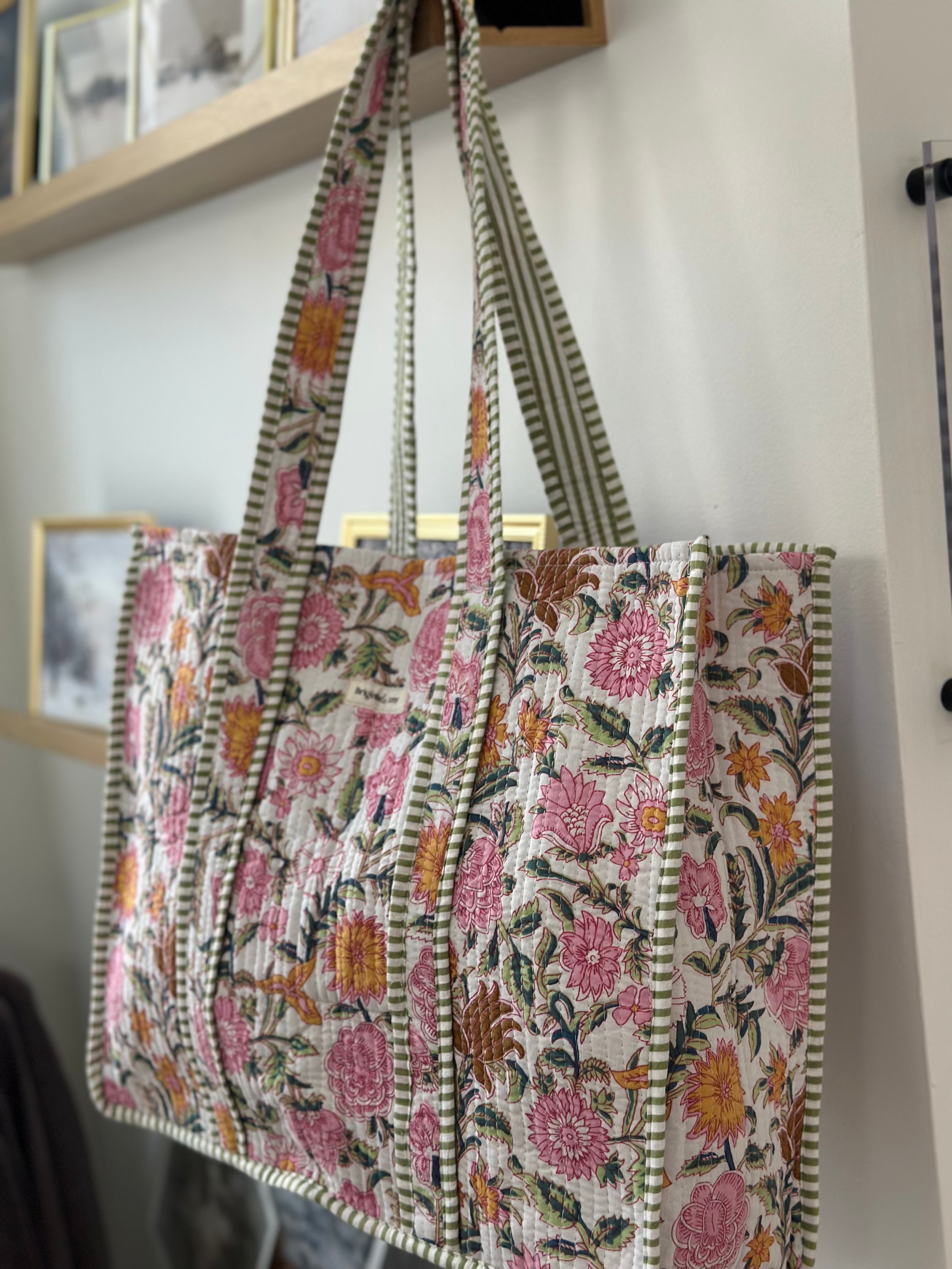 B&A Quilted Reversible Tote Bag