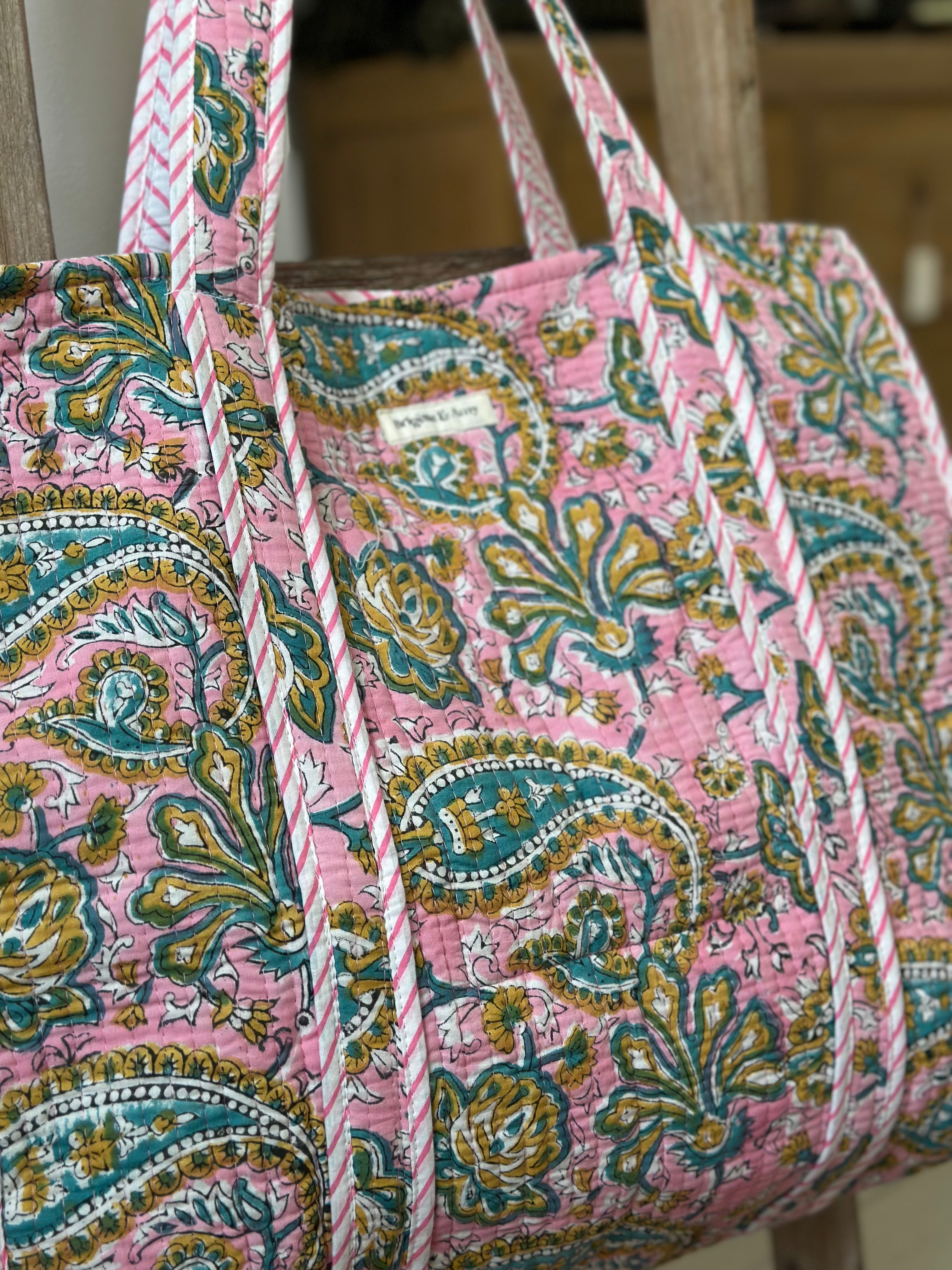 B&A Quilted Reversible Tote Bag