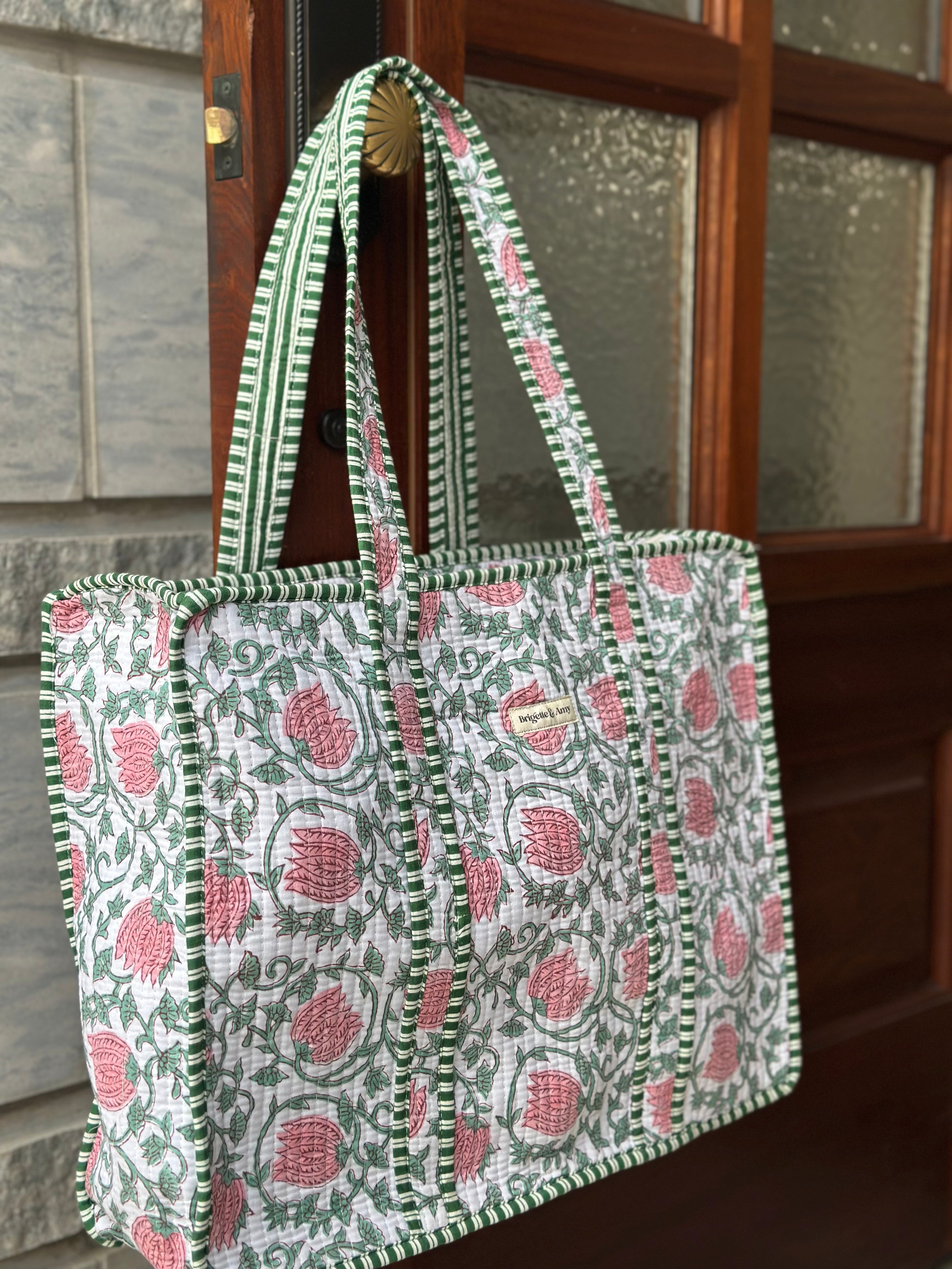 B&A Quilted Reversible Tote Bag