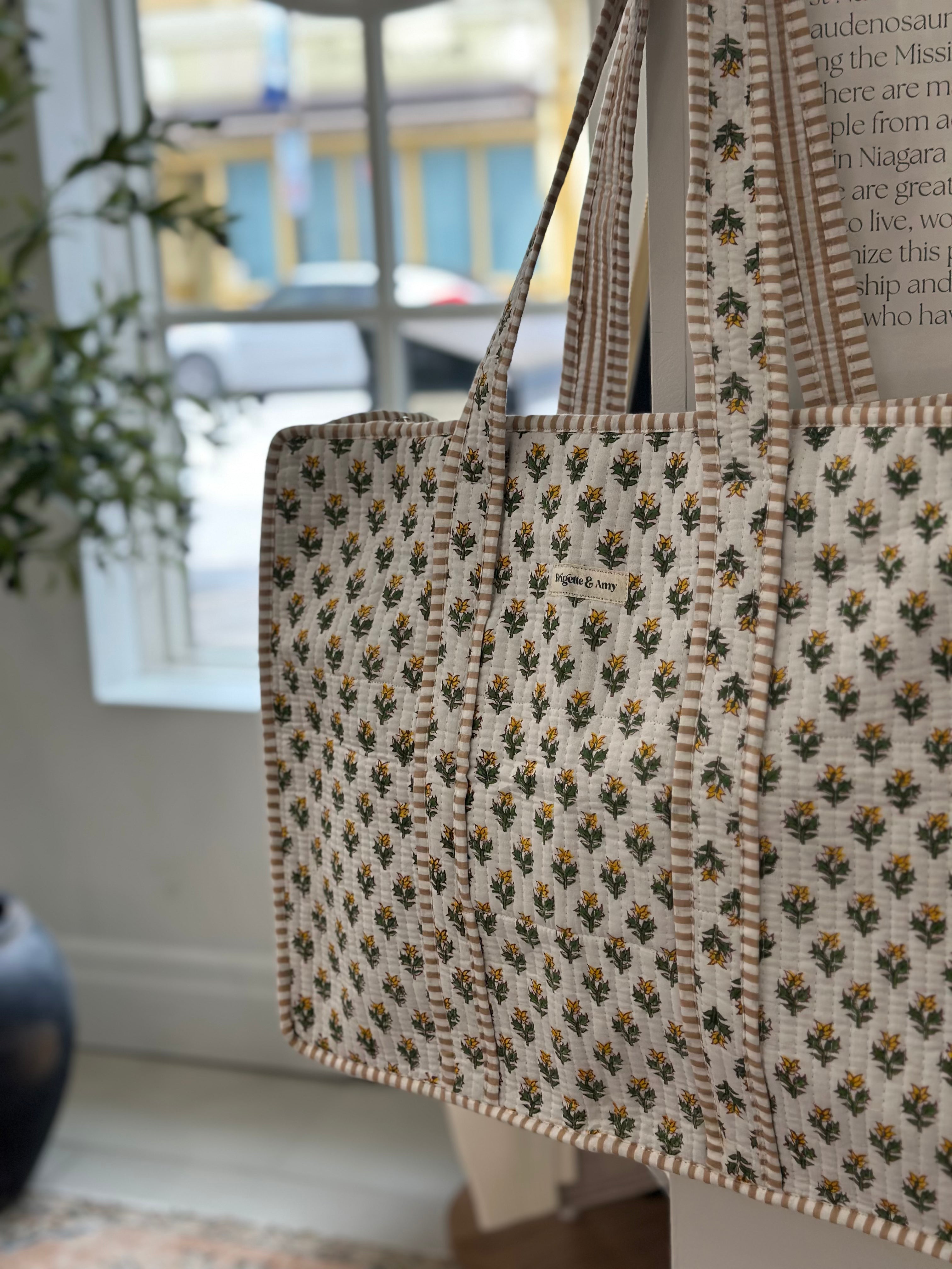 B&A Quilted Reversible Tote Bag