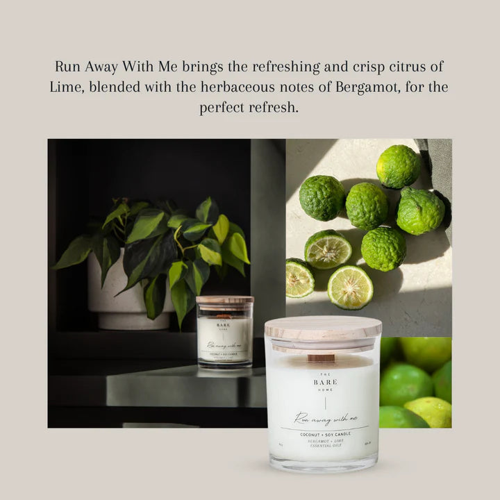 Run Away With Me Candle - Bergamot & Lime | The Bare Home