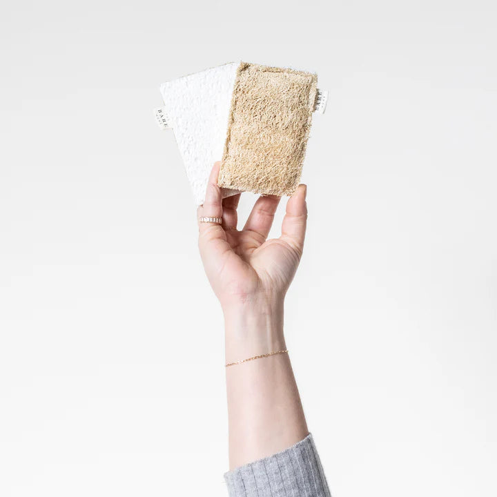 Cellulose + Loofah Sponges by The Bare Home – Plastic-Free, Compostable Cleaning