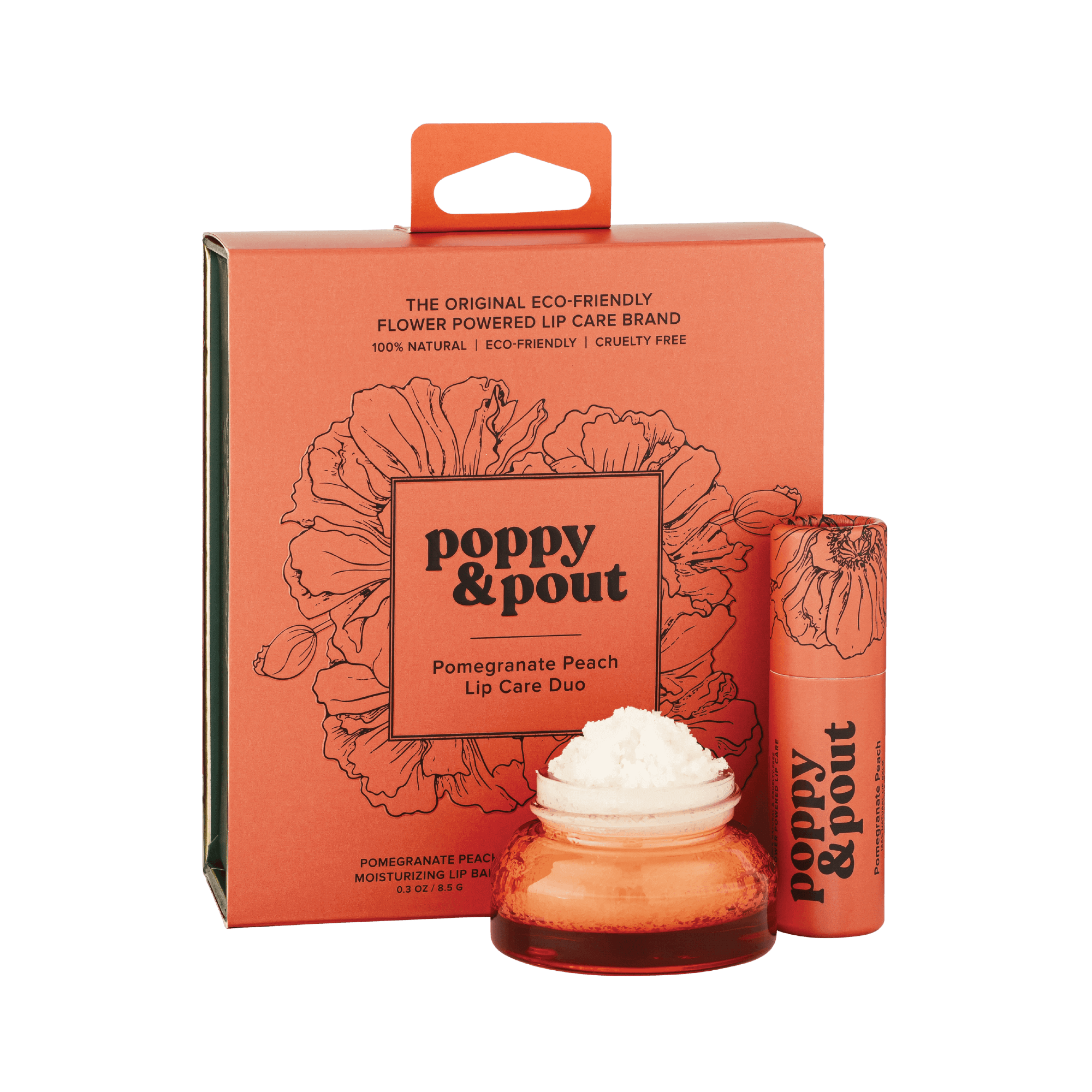 Lip Care Duo, Pomegranate Peach